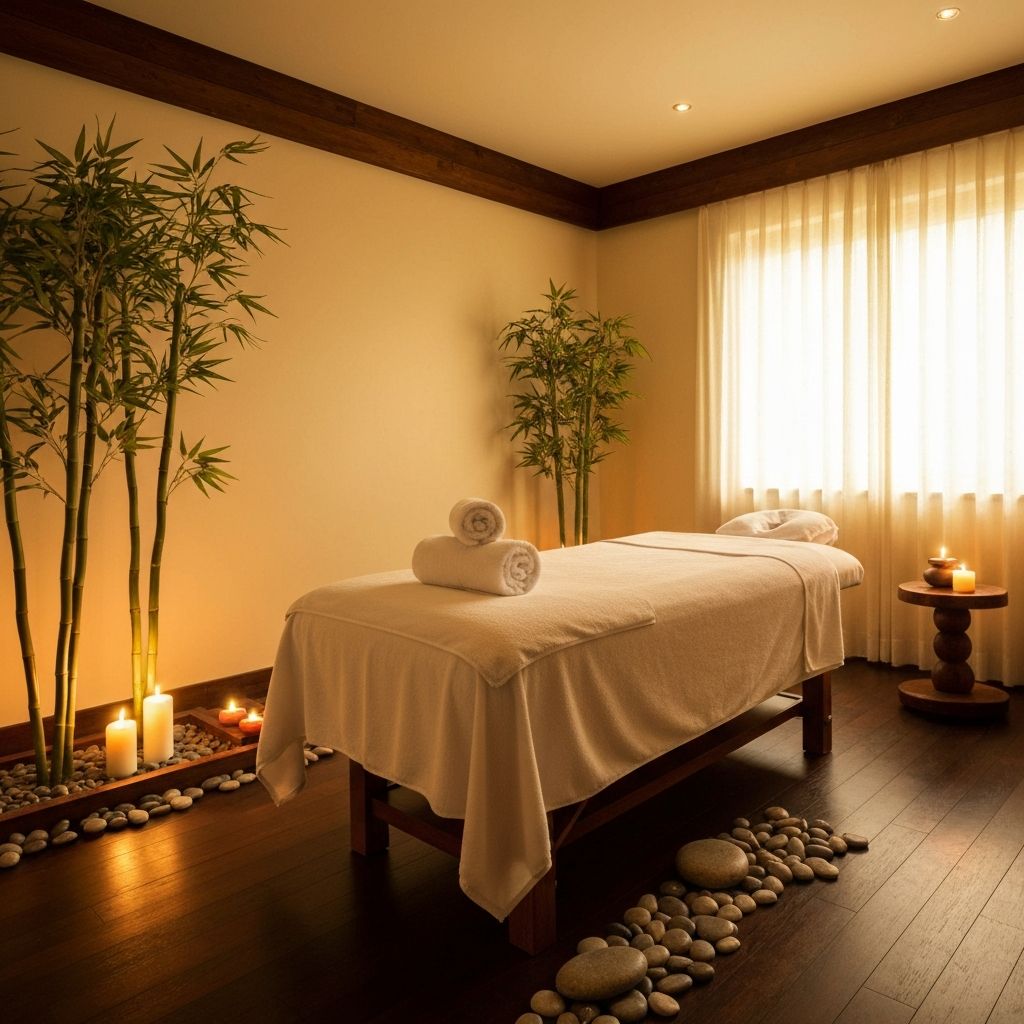 Serene treatment room at Heavenly Body Massage in Warner QLD